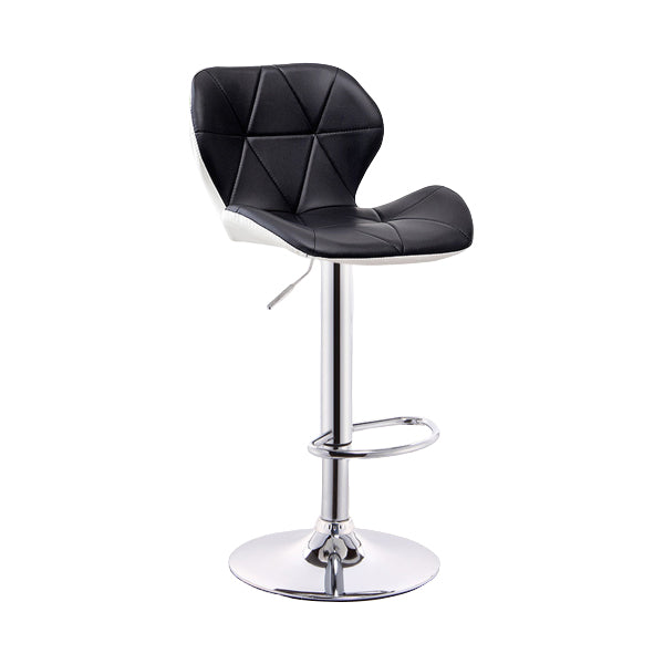Scandinave Metal Barstool Back Back Pu Leather Meubles en finition mate pour intérieur