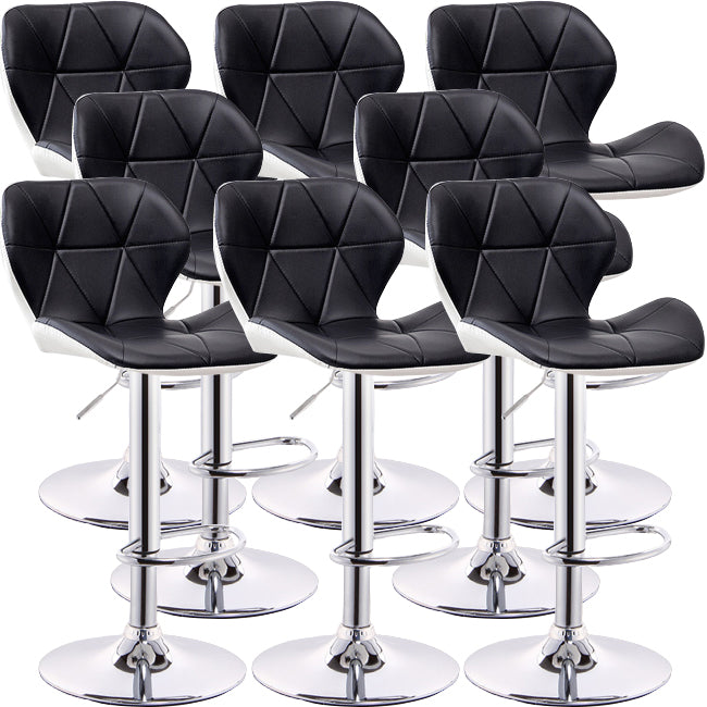 Scandinave Metal Barstool Back Back Pu Leather Meubles en finition mate pour intérieur