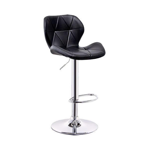 Scandinave Metal Barstool Back Back Pu Leather Meubles en finition mate pour intérieur