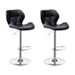 Scandinavian Metal Barstool Low Back PU Leather Furniture in Matte Finish for Indoor