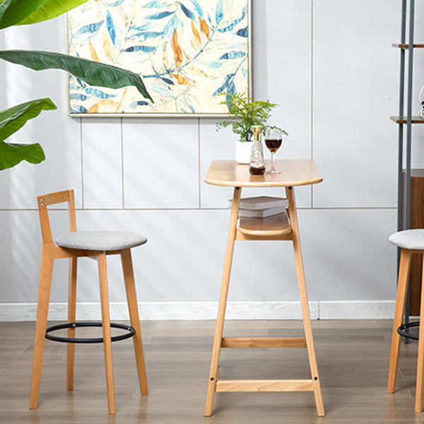 Scandinavian Wood Counter Stool Kitchen Furniture in Matte Finish Clearhalo 'Bar Furniture' 'Bar Stools' 'bar_stools' 'furn' 'furn_bar_stools' 'Furniture' 'Kitchen & Dining Furniture' 5946963