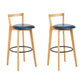 Scandinavian Wood Counter Stool Kitchen Furniture in Matte Finish Dark Blue 2 Piece Set Clearhalo 'Bar Furniture' 'Bar Stools' 'bar_stools' 'furn' 'furn_bar_stools' 'Furniture' 'Kitchen & Dining Furniture' 5946964