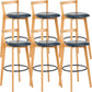 Scandinavian Wood Counter Stool Kitchen Furniture in Matte Finish Dark Blue 6 Piece Set Clearhalo 'Bar Furniture' 'Bar Stools' 'bar_stools' 'furn' 'furn_bar_stools' 'Furniture' 'Kitchen & Dining Furniture' 5946968