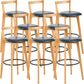 Scandinavian Wood Counter Stool Kitchen Furniture in Matte Finish Dark Blue 8 Piece Set Clearhalo 'Bar Furniture' 'Bar Stools' 'bar_stools' 'furn' 'furn_bar_stools' 'Furniture' 'Kitchen & Dining Furniture' 5946970