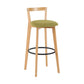 Scandinavian Wood Counter Stool Kitchen Furniture in Matte Finish Green 1 Piece Clearhalo 'Bar Furniture' 'Bar Stools' 'bar_stools' 'furn' 'furn_bar_stools' 'Furniture' 'Kitchen & Dining Furniture' 5946972