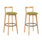 Scandinavian Wood Counter Stool Kitchen Furniture in Matte Finish Green 2 Piece Set Clearhalo 'Bar Furniture' 'Bar Stools' 'bar_stools' 'furn' 'furn_bar_stools' 'Furniture' 'Kitchen & Dining Furniture' 5946973