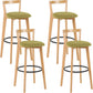 Scandinavian Wood Counter Stool Kitchen Furniture in Matte Finish Green 4 Piece Set Clearhalo 'Bar Furniture' 'Bar Stools' 'bar_stools' 'furn' 'furn_bar_stools' 'Furniture' 'Kitchen & Dining Furniture' 5946974