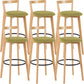 Scandinavian Wood Counter Stool Kitchen Furniture in Matte Finish Green 6 Piece Set Clearhalo 'Bar Furniture' 'Bar Stools' 'bar_stools' 'furn' 'furn_bar_stools' 'Furniture' 'Kitchen & Dining Furniture' 5946975