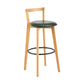 Scandinavian Wood Counter Stool Kitchen Furniture in Matte Finish Blackish Green 1 Piece Clearhalo 'Bar Furniture' 'Bar Stools' 'bar_stools' 'furn' 'furn_bar_stools' 'Furniture' 'Kitchen & Dining Furniture' 5946977