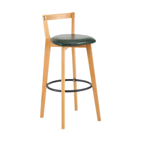 Scandinavian Wood Counter Stool Kitchen Furniture in Matte Finish Blackish Green 1 Piece Clearhalo 'Bar Furniture' 'Bar Stools' 'bar_stools' 'furn' 'furn_bar_stools' 'Furniture' 'Kitchen & Dining Furniture' 5946977