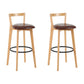 Scandinavian Wood Counter Stool Kitchen Furniture in Matte Finish Brown 2 Piece Set Clearhalo 'Bar Furniture' 'Bar Stools' 'bar_stools' 'furn' 'furn_bar_stools' 'Furniture' 'Kitchen & Dining Furniture' 5946983