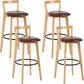 Scandinavian Wood Counter Stool Kitchen Furniture in Matte Finish Brown 4 Piece Set Clearhalo 'Bar Furniture' 'Bar Stools' 'bar_stools' 'furn' 'furn_bar_stools' 'Furniture' 'Kitchen & Dining Furniture' 5946984