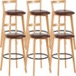 Scandinavian Wood Counter Stool Kitchen Furniture in Matte Finish Brown 6 Piece Set Clearhalo 'Bar Furniture' 'Bar Stools' 'bar_stools' 'furn' 'furn_bar_stools' 'Furniture' 'Kitchen & Dining Furniture' 5946985