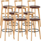 Scandinavian Wood Counter Stool Kitchen Furniture in Matte Finish Brown 8 Piece Set Clearhalo 'Bar Furniture' 'Bar Stools' 'bar_stools' 'furn' 'furn_bar_stools' 'Furniture' 'Kitchen & Dining Furniture' 5946986