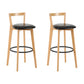 Scandinavian Wood Counter Stool Kitchen Furniture in Matte Finish Black 2 Piece Set Clearhalo 'Bar Furniture' 'Bar Stools' 'bar_stools' 'furn' 'furn_bar_stools' 'Furniture' 'Kitchen & Dining Furniture' 5946988