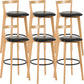 Scandinavian Wood Counter Stool Kitchen Furniture in Matte Finish Black 6 Piece Set Clearhalo 'Bar Furniture' 'Bar Stools' 'bar_stools' 'furn' 'furn_bar_stools' 'Furniture' 'Kitchen & Dining Furniture' 5946990