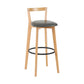 Scandinavian Wood Counter Stool Kitchen Furniture in Matte Finish Grey 1 Piece Clearhalo 'Bar Furniture' 'Bar Stools' 'bar_stools' 'furn' 'furn_bar_stools' 'Furniture' 'Kitchen & Dining Furniture' 5946997
