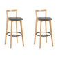 Scandinavian Wood Counter Stool Kitchen Furniture in Matte Finish Grey 2 Piece Set Clearhalo 'Bar Furniture' 'Bar Stools' 'bar_stools' 'furn' 'furn_bar_stools' 'Furniture' 'Kitchen & Dining Furniture' 5946998