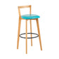 Scandinavian Wood Counter Stool Kitchen Furniture in Matte Finish Light Blue 1 Piece Clearhalo 'Bar Furniture' 'Bar Stools' 'bar_stools' 'furn' 'furn_bar_stools' 'Furniture' 'Kitchen & Dining Furniture' 5947002