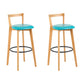 Scandinavian Wood Counter Stool Kitchen Furniture in Matte Finish Light Blue 2 Piece Set Clearhalo 'Bar Furniture' 'Bar Stools' 'bar_stools' 'furn' 'furn_bar_stools' 'Furniture' 'Kitchen & Dining Furniture' 5947003