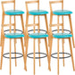 Scandinavian Wood Counter Stool Kitchen Furniture in Matte Finish Light Blue 6 Piece Set Clearhalo 'Bar Furniture' 'Bar Stools' 'bar_stools' 'furn' 'furn_bar_stools' 'Furniture' 'Kitchen & Dining Furniture' 5947005