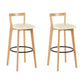 Scandinavian Wood Counter Stool Kitchen Furniture in Matte Finish Off-White 2 Piece Set Clearhalo 'Bar Furniture' 'Bar Stools' 'bar_stools' 'furn' 'furn_bar_stools' 'Furniture' 'Kitchen & Dining Furniture' 5947008