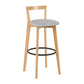 Scandinavian Wood Counter Stool Kitchen Furniture in Matte Finish Light Gray 1 Piece Clearhalo 'Bar Furniture' 'Bar Stools' 'bar_stools' 'furn' 'furn_bar_stools' 'Furniture' 'Kitchen & Dining Furniture' 5947012