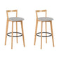 Scandinavian Wood Counter Stool Kitchen Furniture in Matte Finish Light Gray 2 Piece Set Clearhalo 'Bar Furniture' 'Bar Stools' 'bar_stools' 'furn' 'furn_bar_stools' 'Furniture' 'Kitchen & Dining Furniture' 5947013