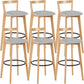 Scandinavian Wood Counter Stool Kitchen Furniture in Matte Finish Light Gray 6 Piece Set Clearhalo 'Bar Furniture' 'Bar Stools' 'bar_stools' 'furn' 'furn_bar_stools' 'Furniture' 'Kitchen & Dining Furniture' 5947015