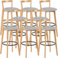 Scandinavian Wood Counter Stool Kitchen Furniture in Matte Finish Light Gray 8 Piece Set Clearhalo 'Bar Furniture' 'Bar Stools' 'bar_stools' 'furn' 'furn_bar_stools' 'Furniture' 'Kitchen & Dining Furniture' 5947016