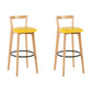 Scandinavian Wood Counter Stool Kitchen Furniture in Matte Finish Yellow 2 Piece Set Clearhalo 'Bar Furniture' 'Bar Stools' 'bar_stools' 'furn' 'furn_bar_stools' 'Furniture' 'Kitchen & Dining Furniture' 5947018