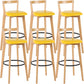 Scandinavian Wood Counter Stool Kitchen Furniture in Matte Finish Yellow 6 Piece Set Clearhalo 'Bar Furniture' 'Bar Stools' 'bar_stools' 'furn' 'furn_bar_stools' 'Furniture' 'Kitchen & Dining Furniture' 5947020