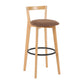 Scandinavian Wood Counter Stool Kitchen Furniture in Matte Finish Coffee 1 Piece Clearhalo 'Bar Furniture' 'Bar Stools' 'bar_stools' 'furn' 'furn_bar_stools' 'Furniture' 'Kitchen & Dining Furniture' 5947022