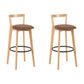 Scandinavian Wood Counter Stool Kitchen Furniture in Matte Finish Coffee 2 Piece Set Clearhalo 'Bar Furniture' 'Bar Stools' 'bar_stools' 'furn' 'furn_bar_stools' 'Furniture' 'Kitchen & Dining Furniture' 5947023