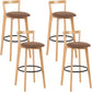 Scandinavian Wood Counter Stool Kitchen Furniture in Matte Finish Coffee 4 Piece Set Clearhalo 'Bar Furniture' 'Bar Stools' 'bar_stools' 'furn' 'furn_bar_stools' 'Furniture' 'Kitchen & Dining Furniture' 5947024