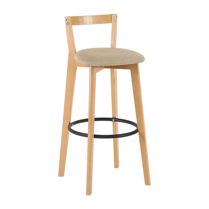 Scandinavian Wood Counter Stool Kitchen Furniture in Matte Finish Khaki 1 Piece Clearhalo 'Bar Furniture' 'Bar Stools' 'bar_stools' 'furn' 'furn_bar_stools' 'Furniture' 'Kitchen & Dining Furniture' 5947027