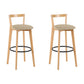 Scandinavian Wood Counter Stool Kitchen Furniture in Matte Finish Khaki 2 Piece Set Clearhalo 'Bar Furniture' 'Bar Stools' 'bar_stools' 'furn' 'furn_bar_stools' 'Furniture' 'Kitchen & Dining Furniture' 5947028