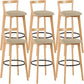 Scandinavian Wood Counter Stool Kitchen Furniture in Matte Finish Khaki 6 Piece Set Clearhalo 'Bar Furniture' 'Bar Stools' 'bar_stools' 'furn' 'furn_bar_stools' 'Furniture' 'Kitchen & Dining Furniture' 5947030