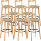 Scandinavian Wood Counter Stool Kitchen Furniture in Matte Finish Khaki 8 Piece Set Clearhalo 'Bar Furniture' 'Bar Stools' 'bar_stools' 'furn' 'furn_bar_stools' 'Furniture' 'Kitchen & Dining Furniture' 5947031