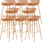 Industrial Metal Stool Metal Low Back Counter Stool in Matte Finish for Kitchen Yellow 8 Piece Set Clearhalo 'Bar Furniture' 'Bar Stools' 'bar_stools' 'furn' 'furn_bar_stools' 'Furniture' 'Kitchen & Dining Furniture' 5947041