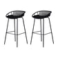 Industrial Metal Stool Metal Low Back Counter Stool in Matte Finish for Kitchen Black 2 Piece Set Clearhalo 'Bar Furniture' 'Bar Stools' 'bar_stools' 'furn' 'furn_bar_stools' 'Furniture' 'Kitchen & Dining Furniture' 5947064