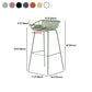 Industrial Metal Stool Metal Low Back Counter Stool in Matte Finish for Kitchen Clearhalo 'Bar Furniture' 'Bar Stools' 'bar_stools' 'furn' 'furn_bar_stools' 'Furniture' 'Kitchen & Dining Furniture' 5947083