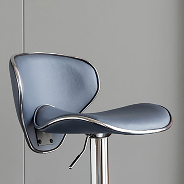 Scandinavian Metal Stool Fabric Upholstered Round Seat Counter Stool in Matte Finish Clearhalo 'Bar Furniture' 'Bar Stools' 'bar_stools' 'furn' 'furn_bar_stools' 'Furniture' 'Kitchen & Dining Furniture' 5947096