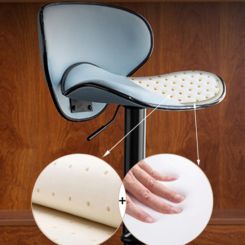 Scandinavian Metal Stool Fabric Upholstered Round Seat Counter Stool in Matte Finish Clearhalo 'Bar Furniture' 'Bar Stools' 'bar_stools' 'furn' 'furn_bar_stools' 'Furniture' 'Kitchen & Dining Furniture' 5947098