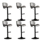 Scandinavian Metal Stool Fabric Upholstered Round Seat Counter Stool in Matte Finish Light Gray 6 Piece Set Clearhalo 'Bar Furniture' 'Bar Stools' 'bar_stools' 'furn' 'furn_bar_stools' 'Furniture' 'Kitchen & Dining Furniture' 5947113