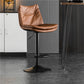 Scandinavian Metal Stool Faux Leather Upholstered Counter Stool in Matte Finish Clearhalo 'Bar Furniture' 'Bar Stools' 'bar_stools' 'furn' 'furn_bar_stools' 'Furniture' 'Kitchen & Dining Furniture' 5947249