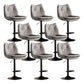 Scandinavian Metal Stool Faux Leather Upholstered Counter Stool in Matte Finish Grey Black 8 Piece Set Clearhalo 'Bar Furniture' 'Bar Stools' 'bar_stools' 'furn' 'furn_bar_stools' 'Furniture' 'Kitchen & Dining Furniture' 5947284