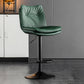 Scandinavian Metal Stool Faux Leather Upholstered Counter Stool in Matte Finish Green Black 1 Piece Clearhalo 'Bar Furniture' 'Bar Stools' 'bar_stools' 'furn' 'furn_bar_stools' 'Furniture' 'Kitchen & Dining Furniture' 5947285