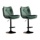 Scandinavian Metal Stool Faux Leather Upholstered Counter Stool in Matte Finish Green Black 2 Piece Set Clearhalo 'Bar Furniture' 'Bar Stools' 'bar_stools' 'furn' 'furn_bar_stools' 'Furniture' 'Kitchen & Dining Furniture' 5947286