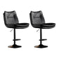 Scandinavian Metal Stool Faux Leather Upholstered Counter Stool in Matte Finish Black Black 2 Piece Set Clearhalo 'Bar Furniture' 'Bar Stools' 'bar_stools' 'furn' 'furn_bar_stools' 'Furniture' 'Kitchen & Dining Furniture' 5947291